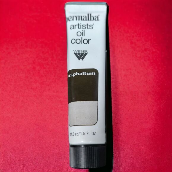 VTG Unused Weber Permalba Oil Paint Silver Asphaltum Raw Umber Black Terra Verte - Picture 9 of 14